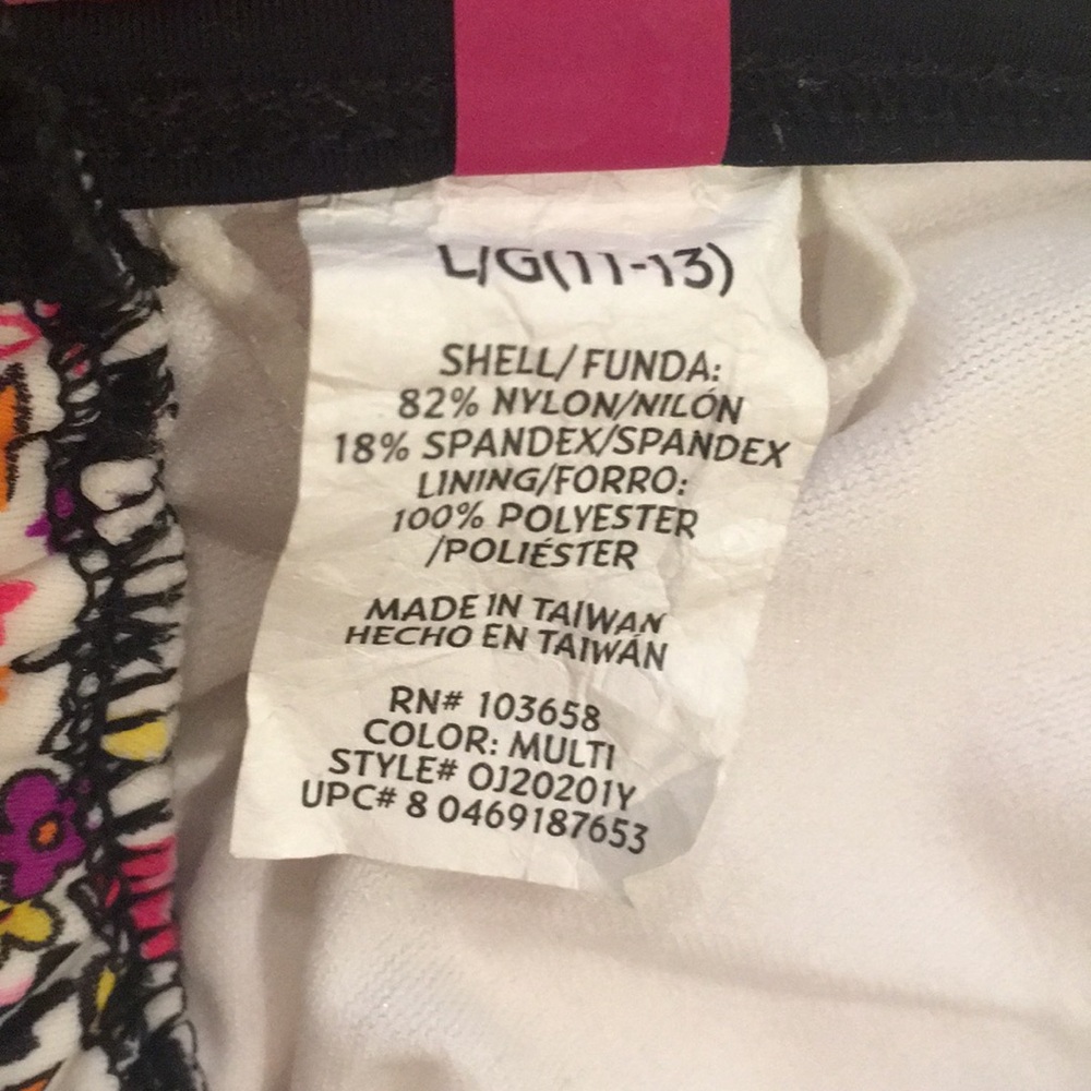 Swimsuit Top Pink and Black Zebra Leopard Floral - Picture 8 of 8